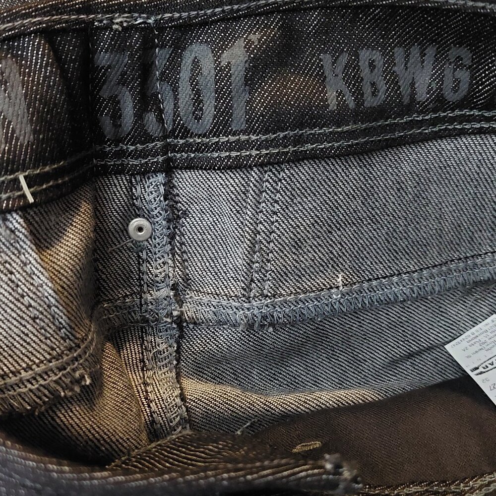 Retro Vintage G-Star 3301 Straight Leg Dark Blue Denim Jeans Sz 27 NWT - Picture 12 of 12